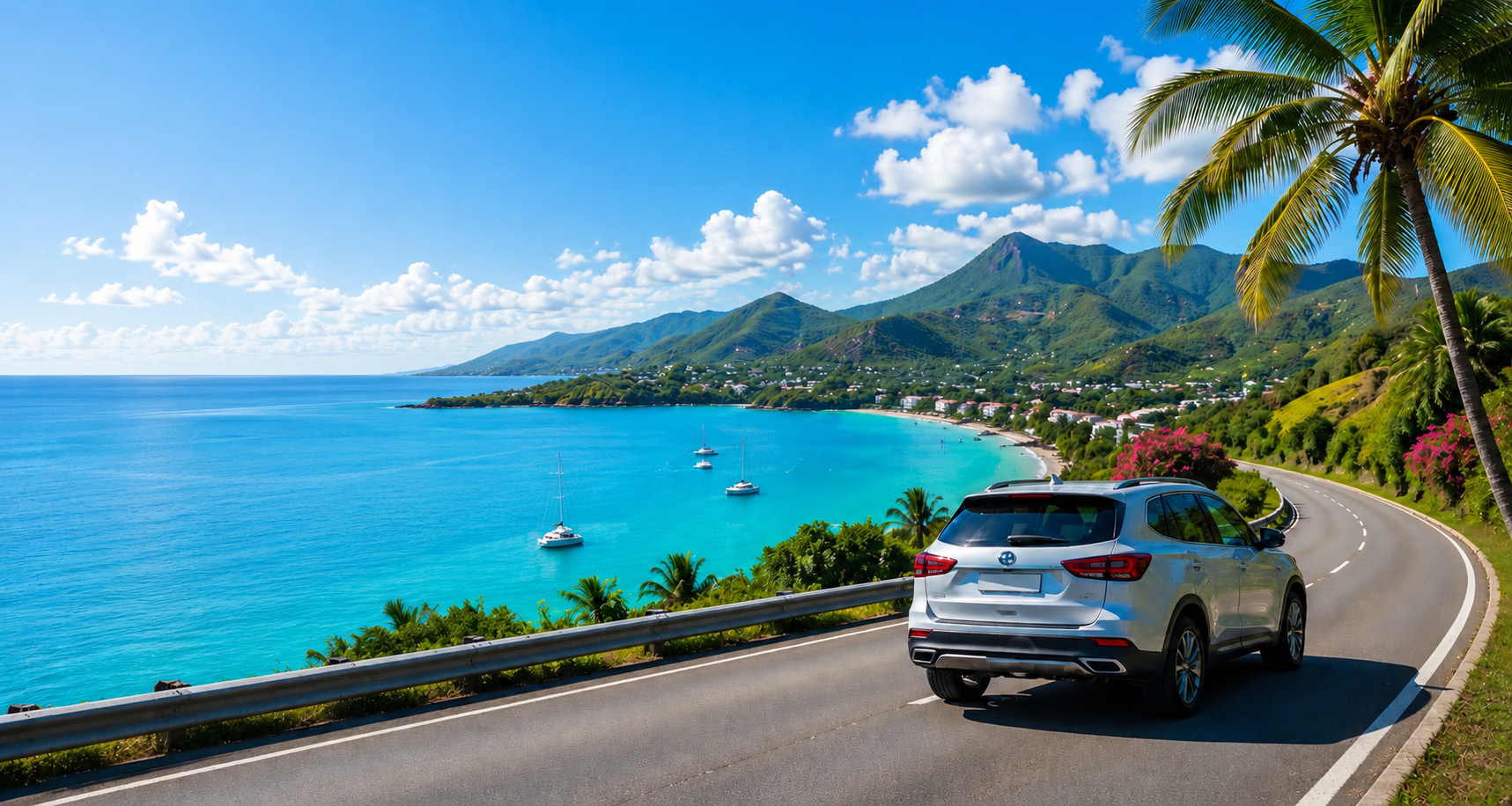 Esteem Car Rental — Caribbean coastal drive